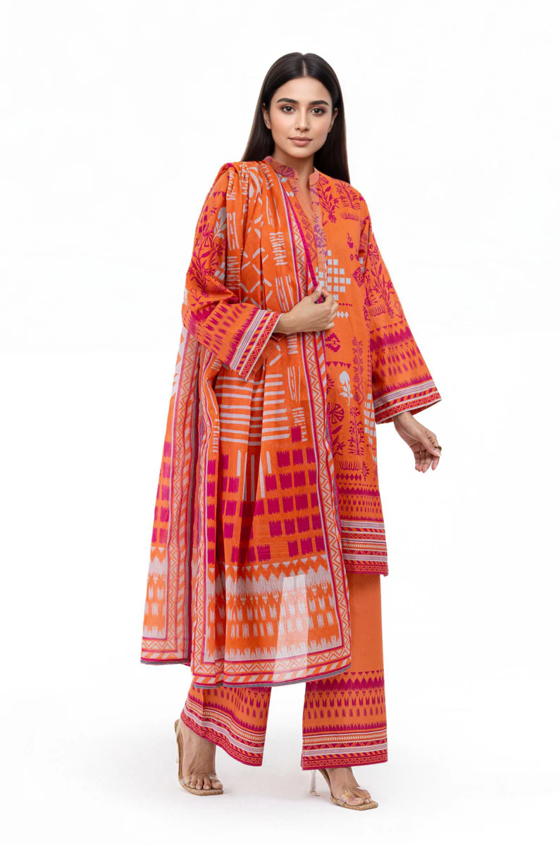 Orange-Slub-Lawn-3 Piece (WP3PPBS26B2M47) - Image 7
