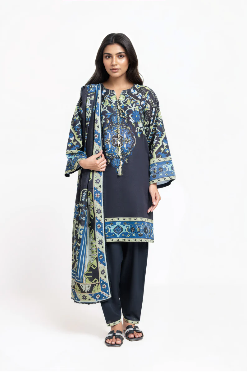 Black-Khaddar-3 Piece (WP3PPBW25B10N4) - Image 7
