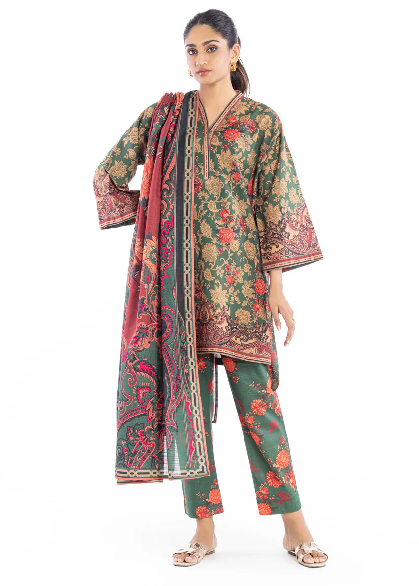 Green-Khaddar-3 Piece (WP3PPBW25B11D6) - Image 4