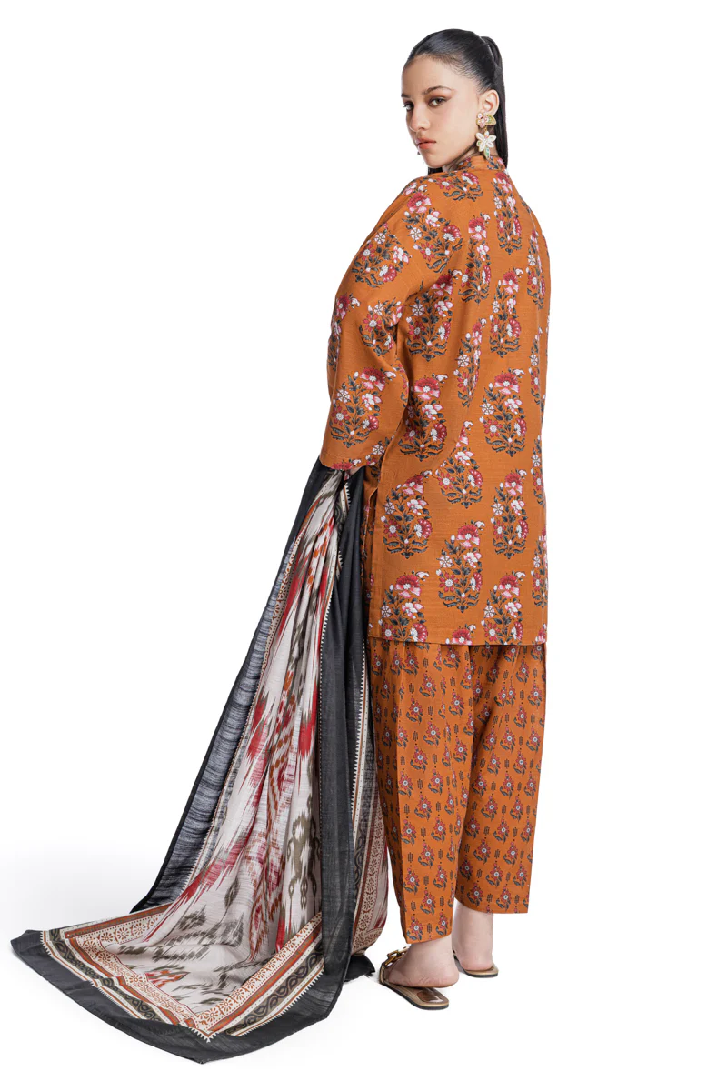 Mahogany-Khaddar-3 Piece-(WP3PPBW25B11D7) - Image 2