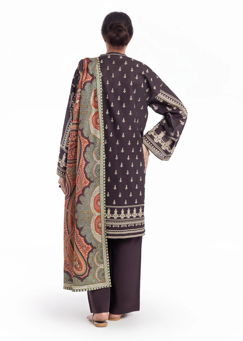 Black-Khaddar-3 Piece (WP3PPBW25B9O3) - Image 2