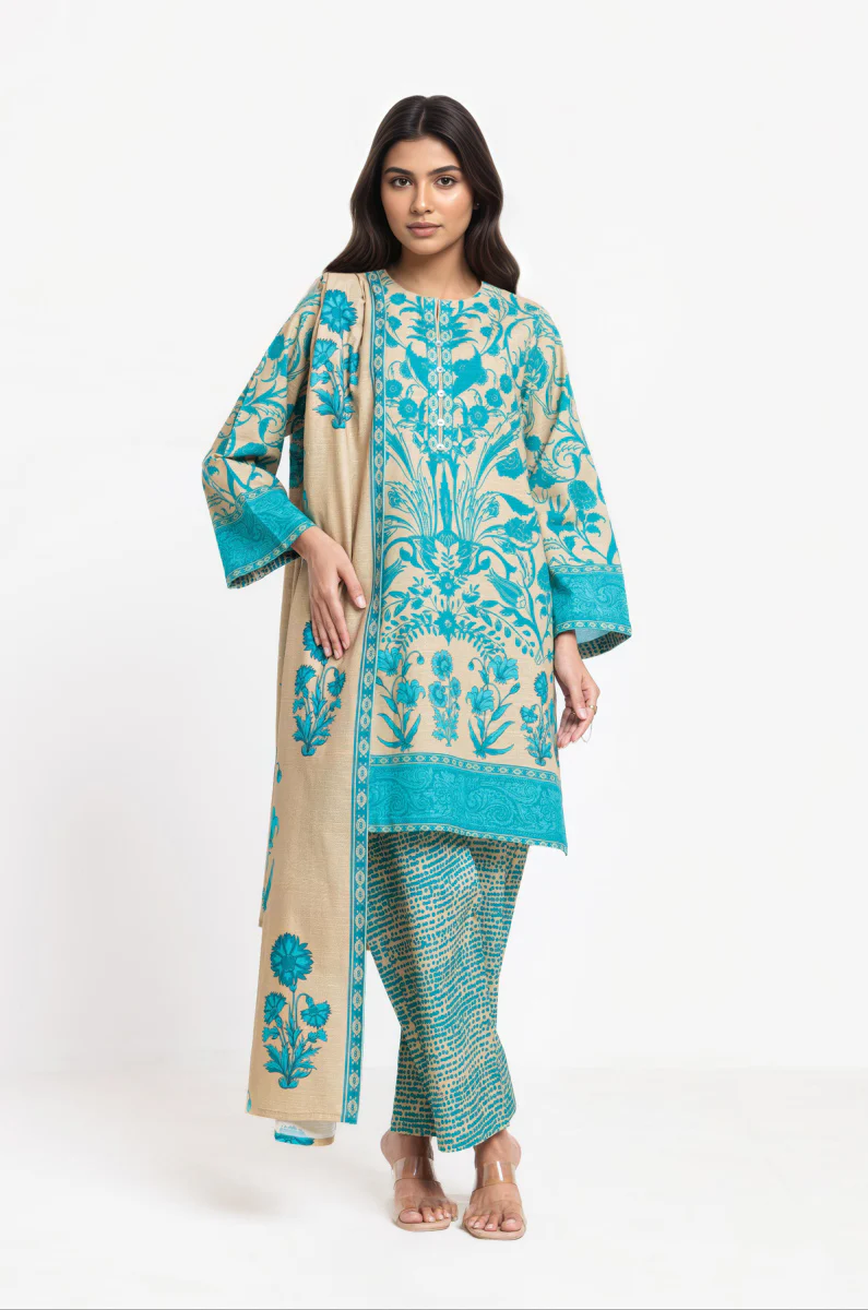 Camel-Khaddar-3 Piece (WP3PPBW25B9O5) - Image 5
