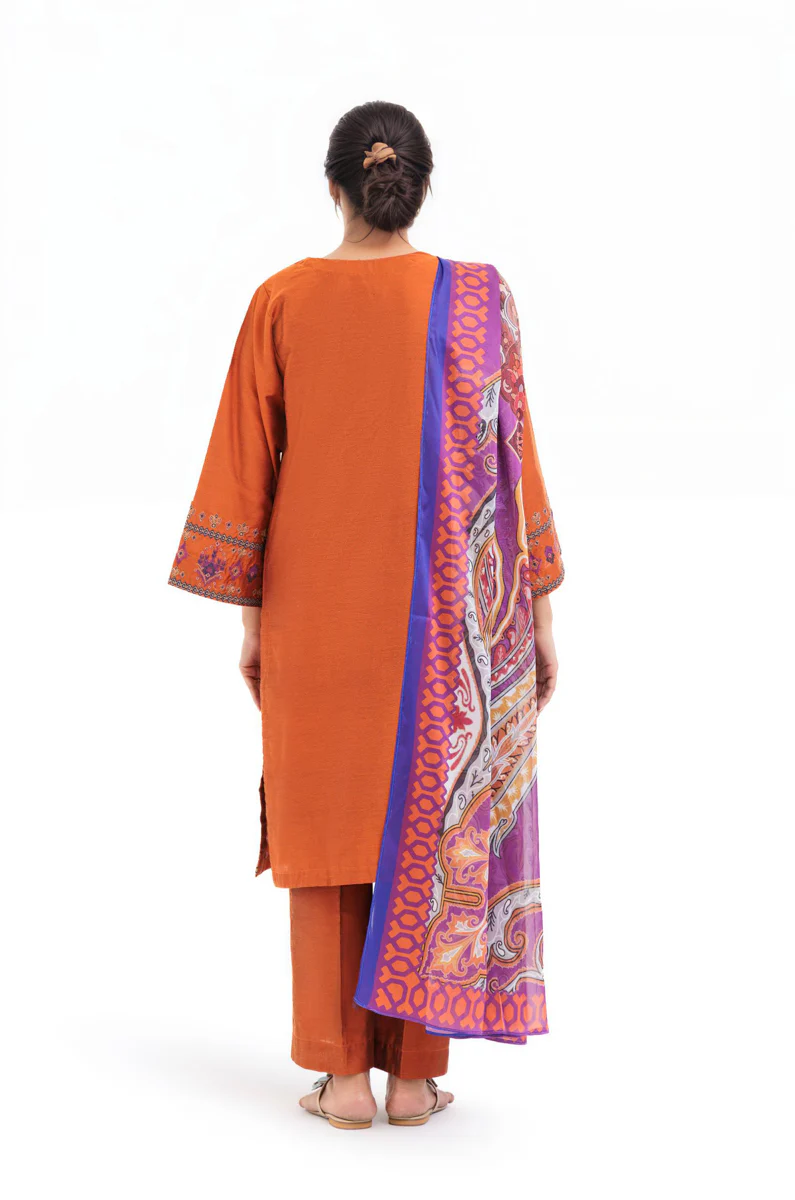 Rust-Cotton-Silk-3 Piece (WP3PSBW25B11D36) - Image 2
