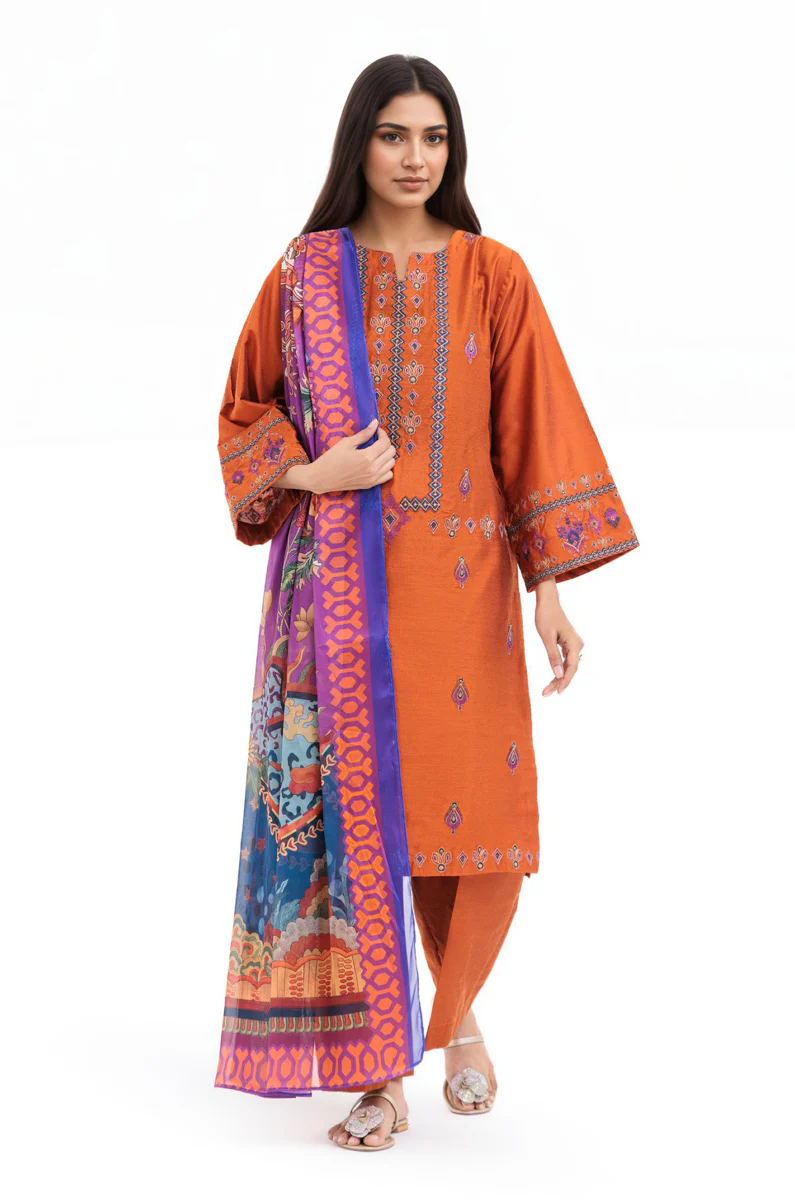 Rust-Cotton-Silk-3 Piece (WP3PSBW25B11D36) - Image 5