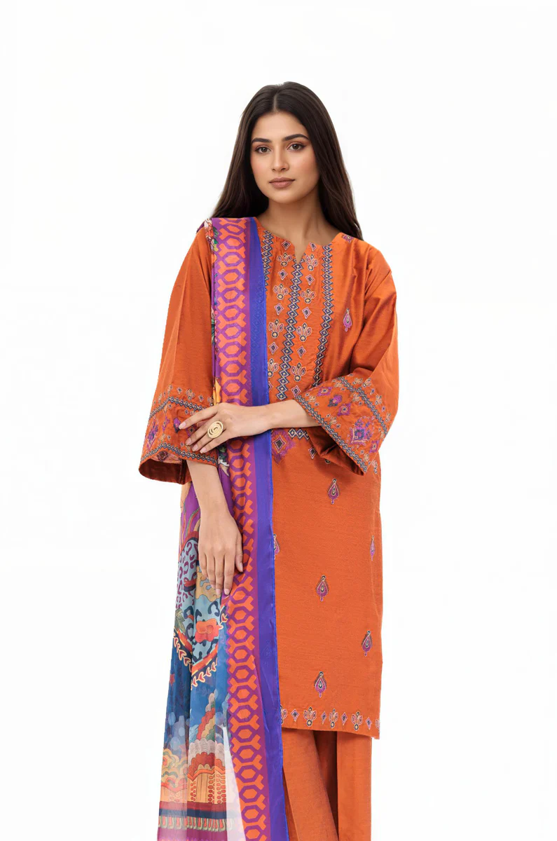 Rust-Cotton-Silk-3 Piece (WP3PSBW25B11D36) - Image 6