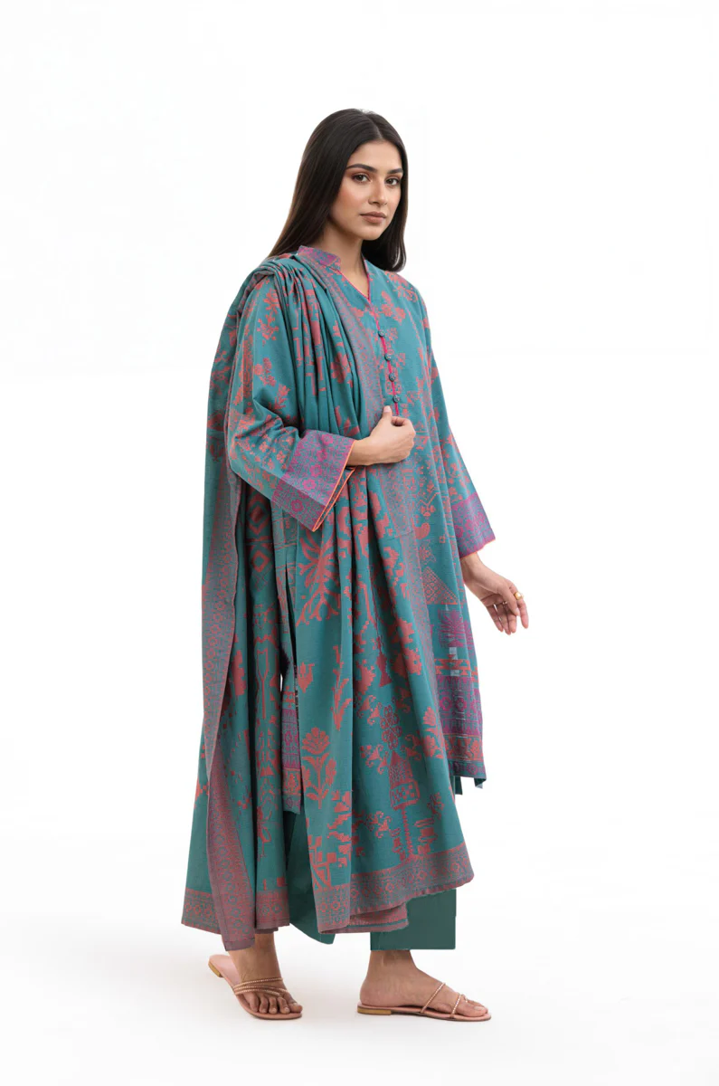 Teal-Jacquard-3 Piece (WP3PSBW25B1J23) - Image 5