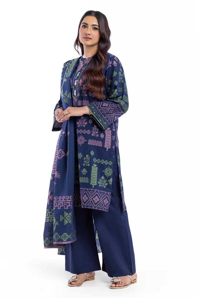 Teal-Jacquard-3 Piece (WP3PSBW25B9O54) - Image 4