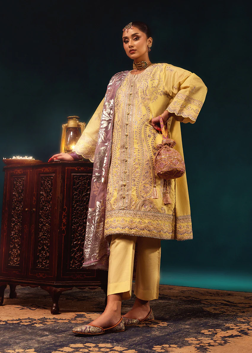 L-Yellow-Cotton-Silk-3 Piece (WP3PSLW25L11D10) - Image 3