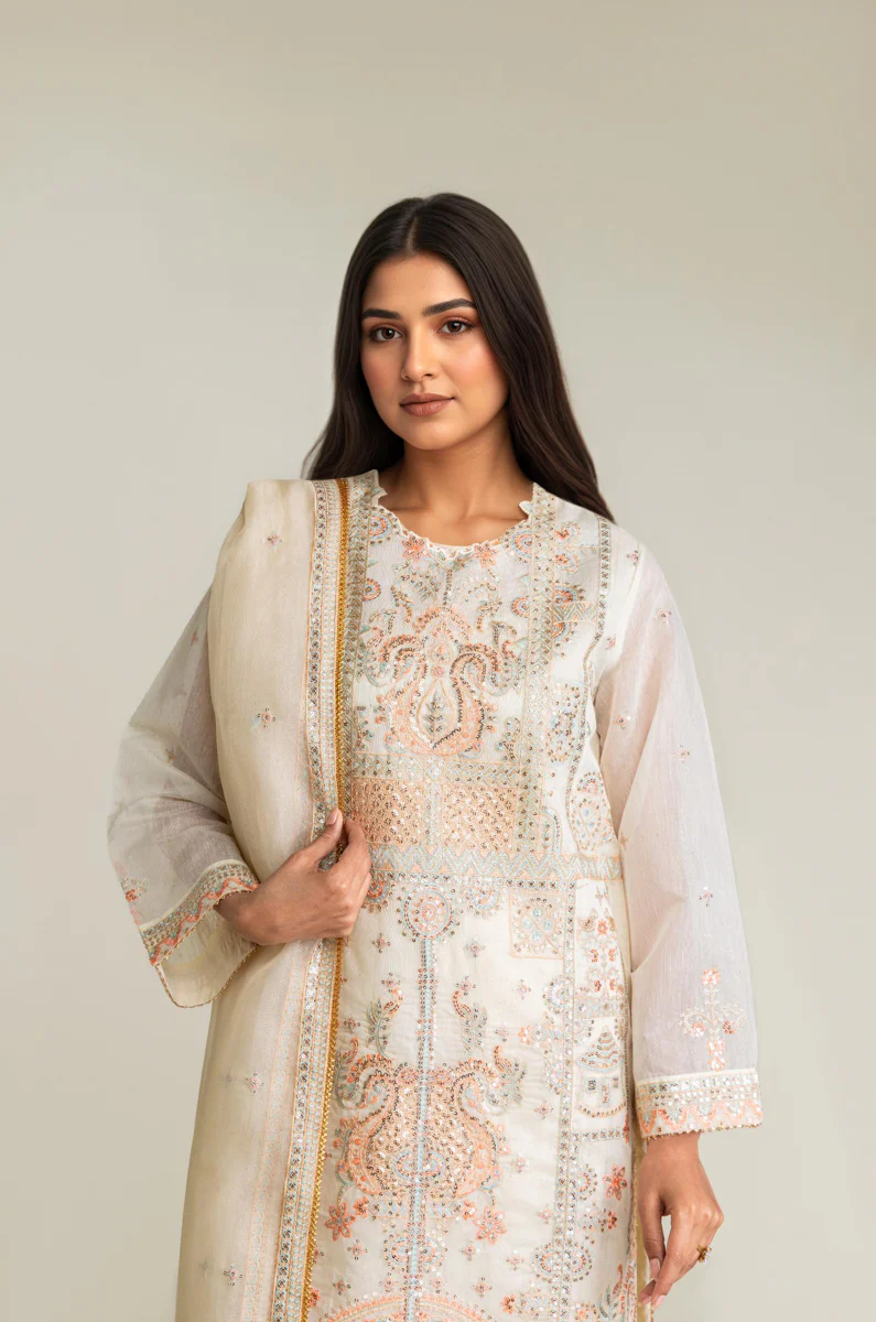White-Lurex-Net-3 Piece (WP3PSLW25L9O5) - Image 4