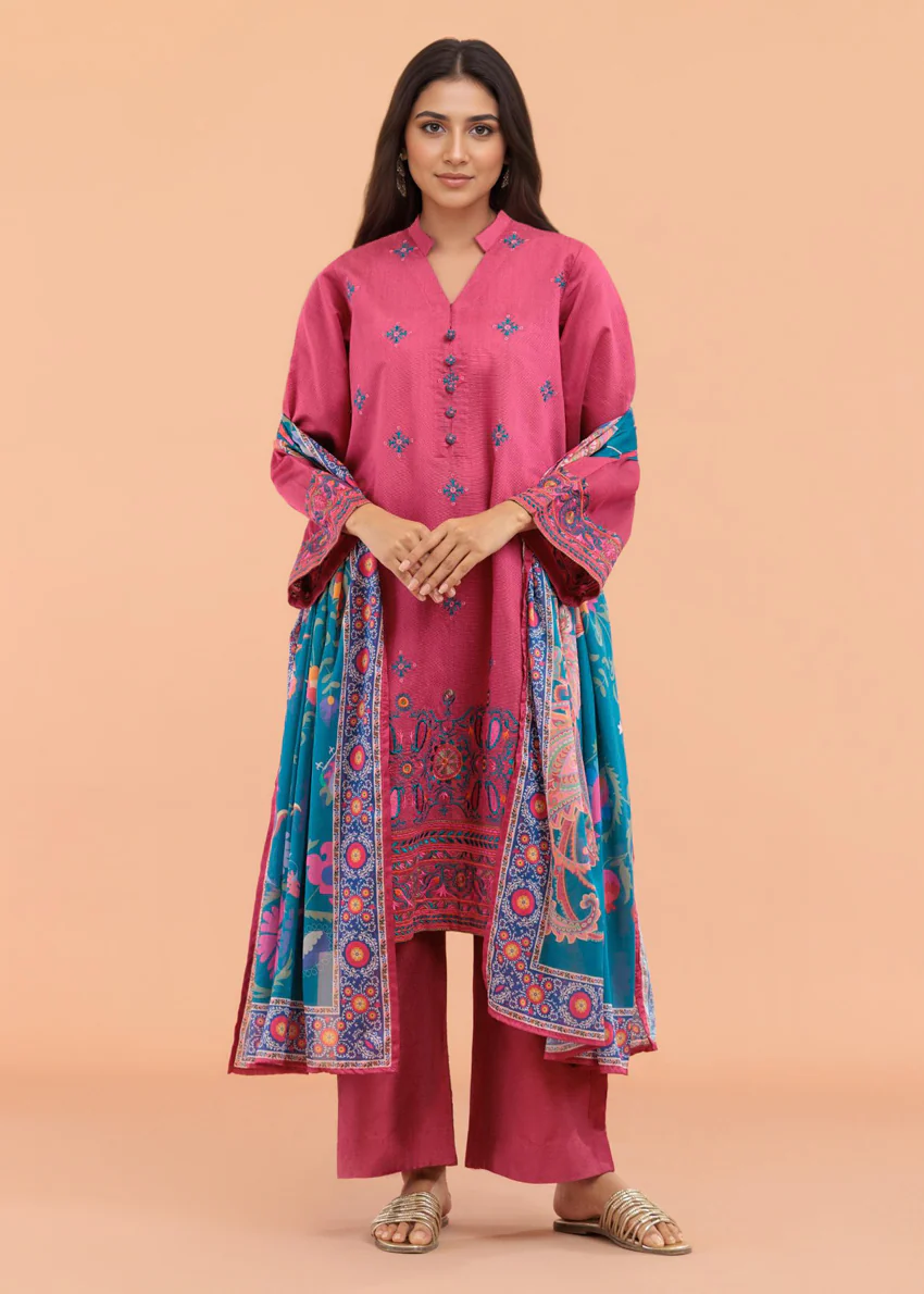 Carmine-Cotton-Silk-3 Piece (WP3PSSW25S10N3) - Image 8