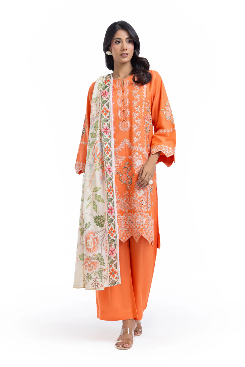 Orange-Jacquard-3 Piece (WP3PSSW25S9O12) - Image 3