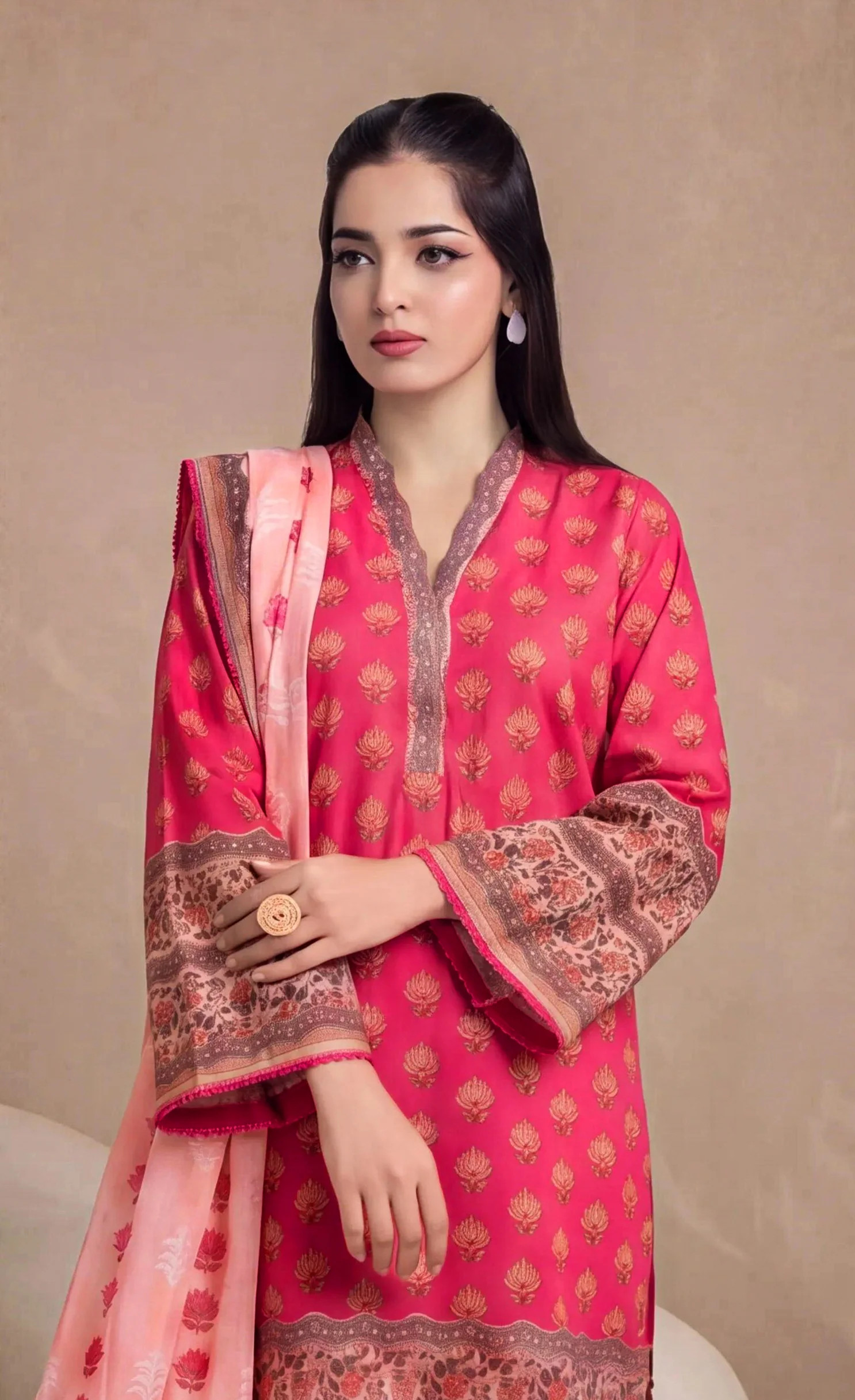 D-Pink-Lawn-2 Piece (WPS252P3098) - Image 4