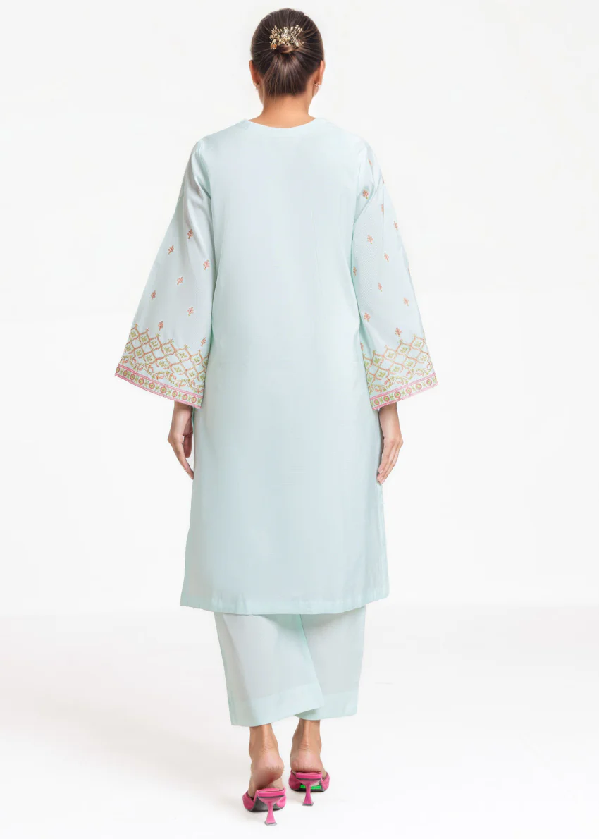 P-Blue-Cotton Silk-2 Piece (WPS252SE3061) - Image 3