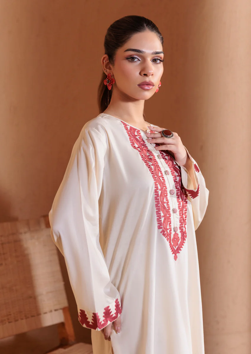 Cream-Jacquard-1 Piece (WPS25DE1002) - Image 3