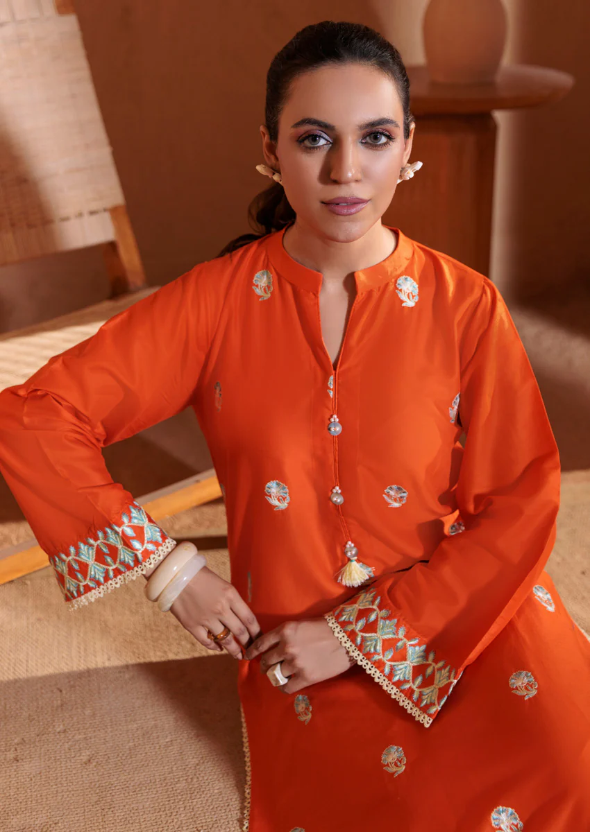 Orange-Cambric-1 Piece (WPS25DE1004) - Image 3