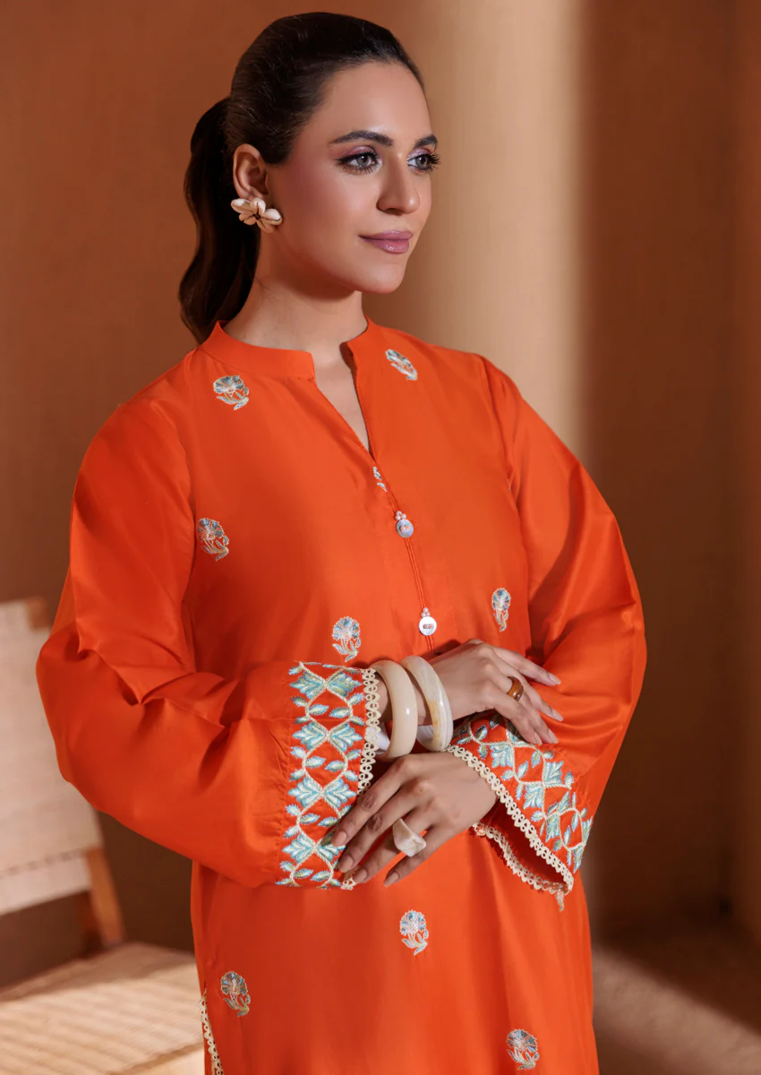 Orange-Cambric-1 Piece (WPS25DE1004) - Image 5