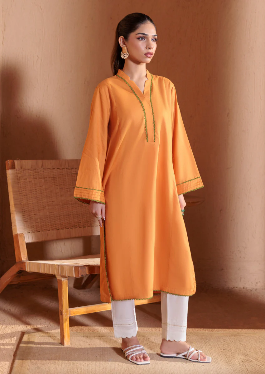 Orange-Cambric-1 Piece (WPS25DE1013) - Image 3