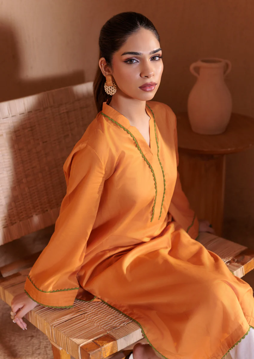 Orange-Cambric-1 Piece (WPS25DE1013) - Image 4