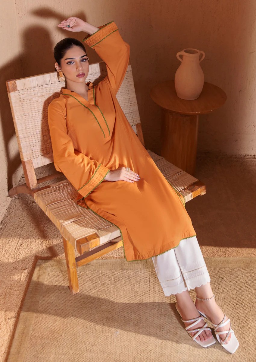 Orange-Cambric-1 Piece (WPS25DE1013) - Image 6