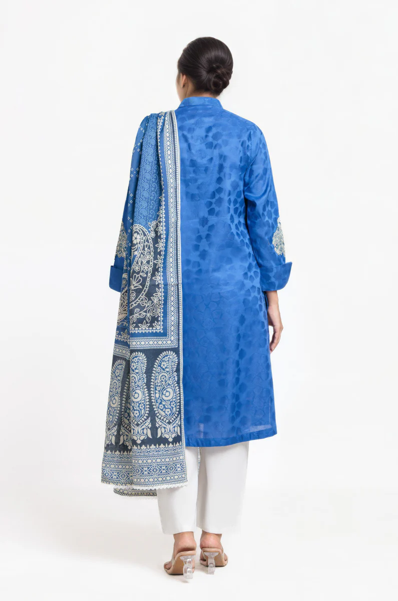 Blue-Jacquard-2 Piece (WPS25DE2039) - Image 4