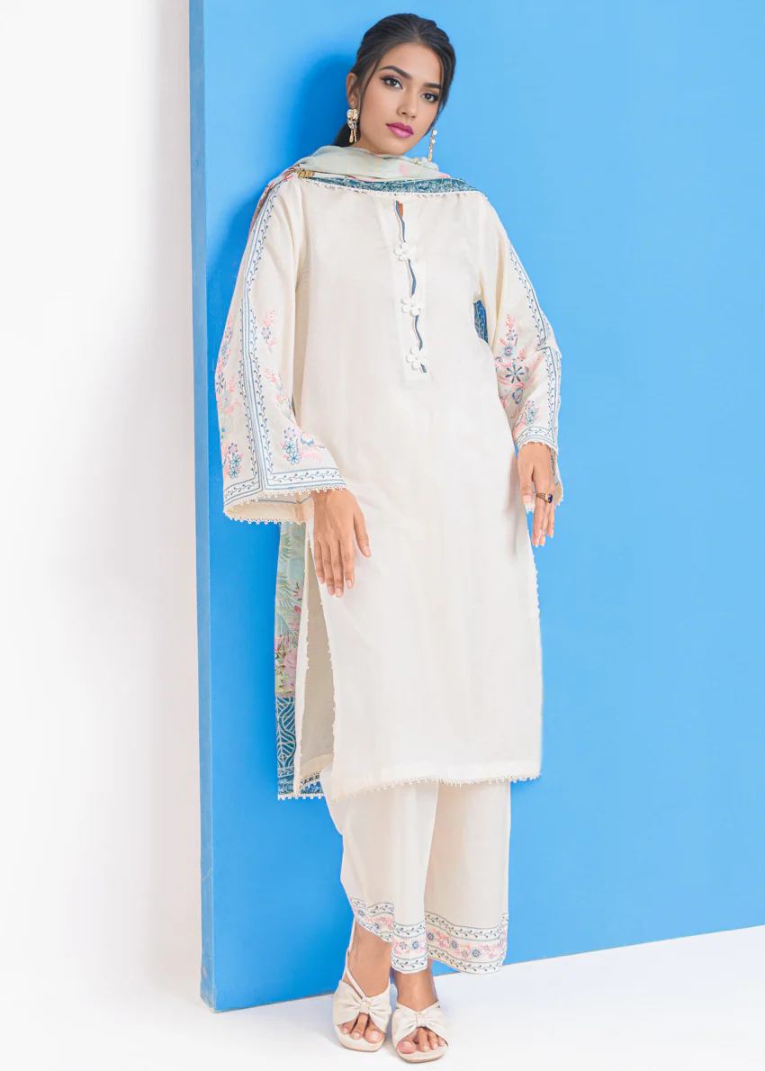 White-Jacquard-3 Piece (WPS25DE3013) - Image 5