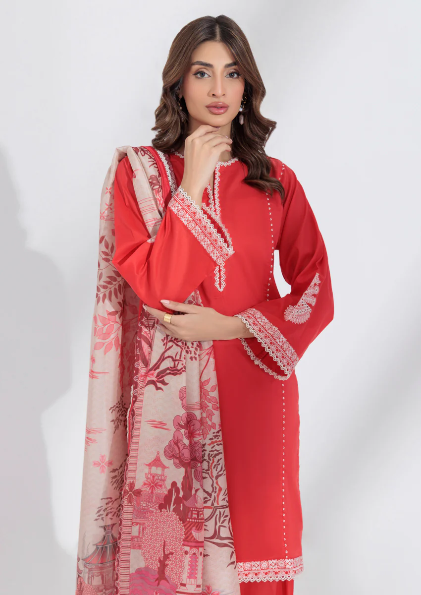 Crimson-Cambric-3 Piece (WPS25DE3028) - Image 4