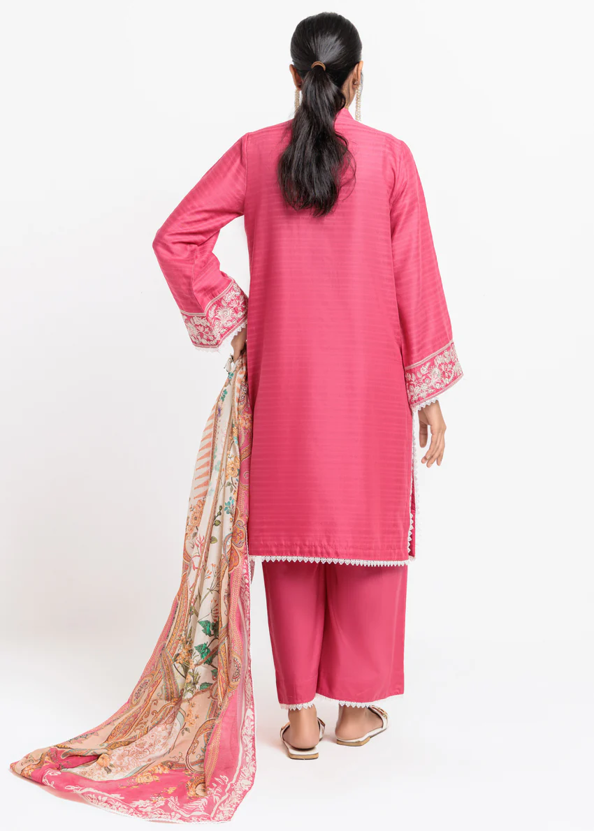 Pink-Jacquard-3 Piece (WPS25DE3031) - Image 2