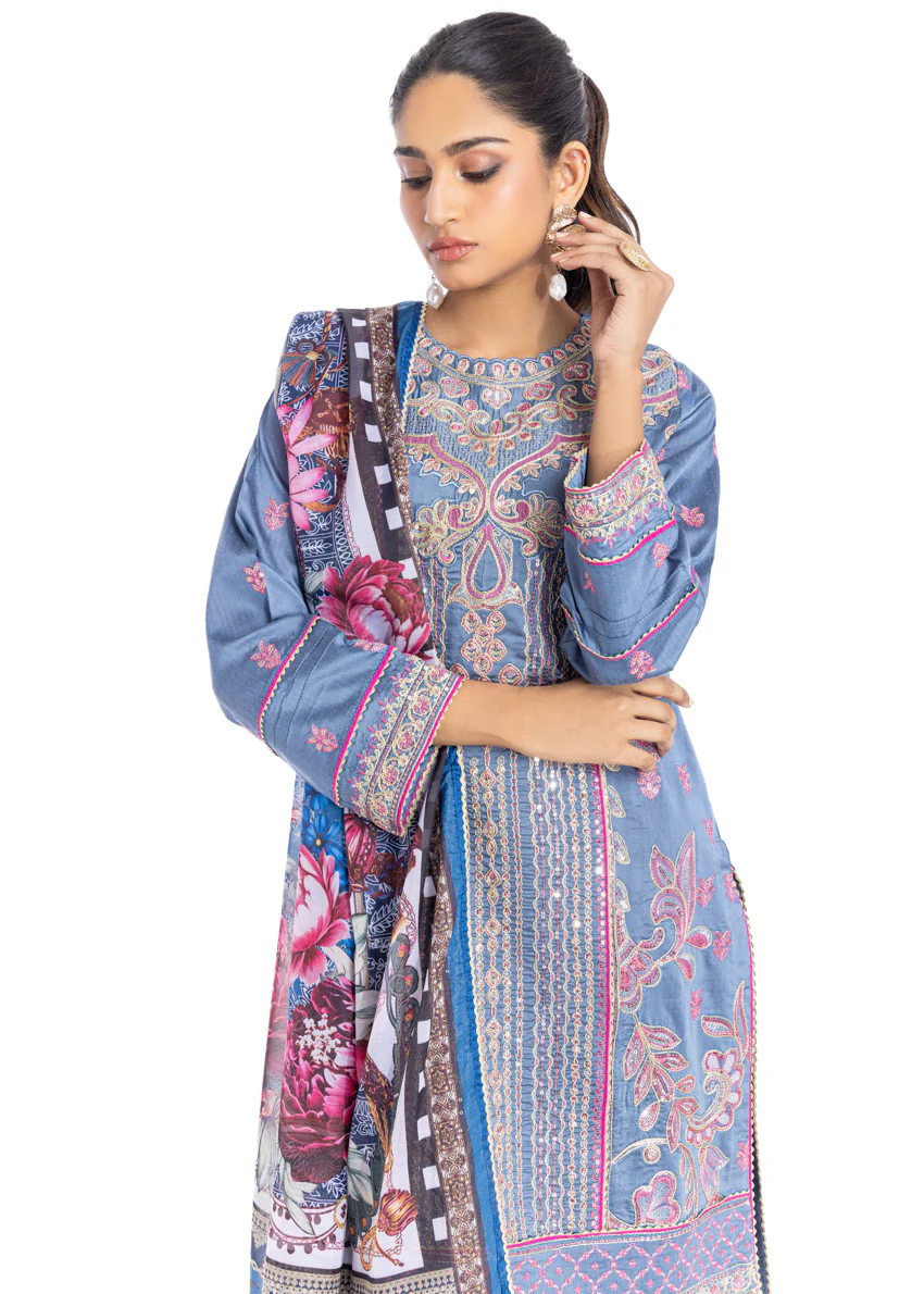 Lavender-Cotton Silk-3 Piece (WPS25FE3007) - Image 5