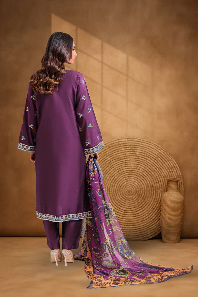 Purple-Cotton Net-3 Piece (WPS25FE3008) - Image 2