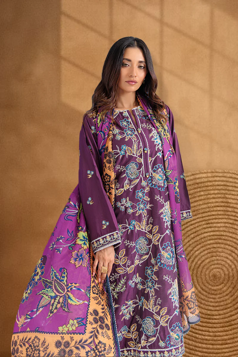 Purple-Cotton Net-3 Piece (WPS25FE3008) - Image 4