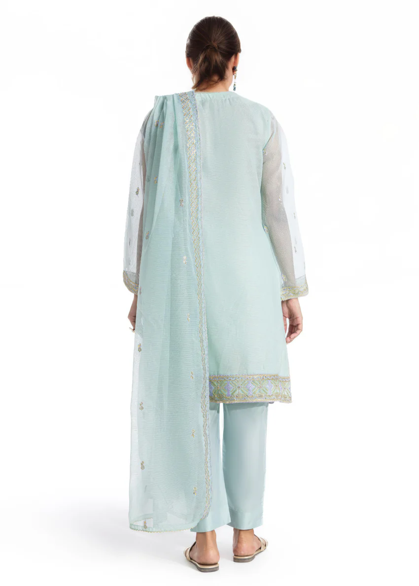 S-Green-Textured Net-3 Piece (WPS25FE3009) - Image 3