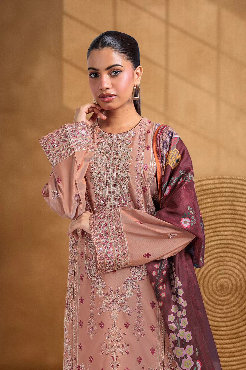 Brown-Cotton Silk-3 Piece (WPS25FE3025) - Image 4