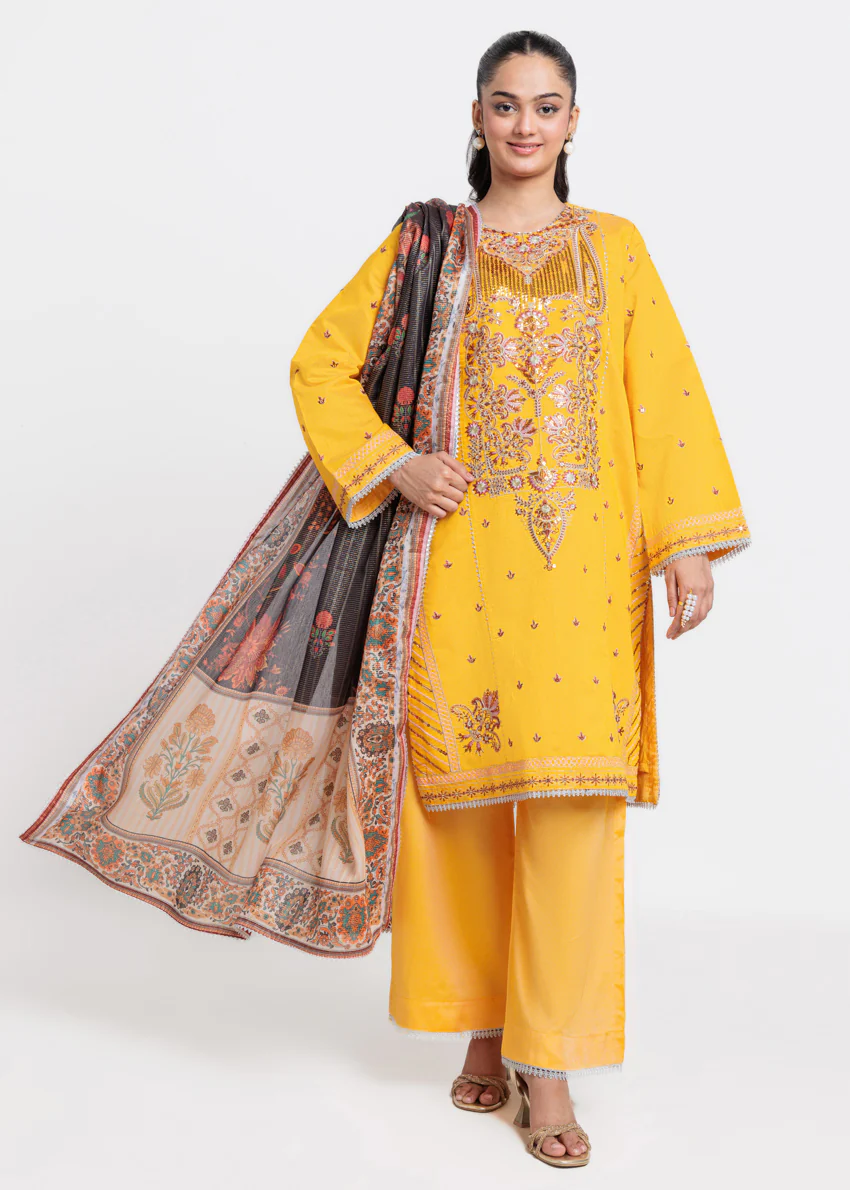 L-Yellow-Cotton Net-3 Piece (WPS25FE3042) - Image 4