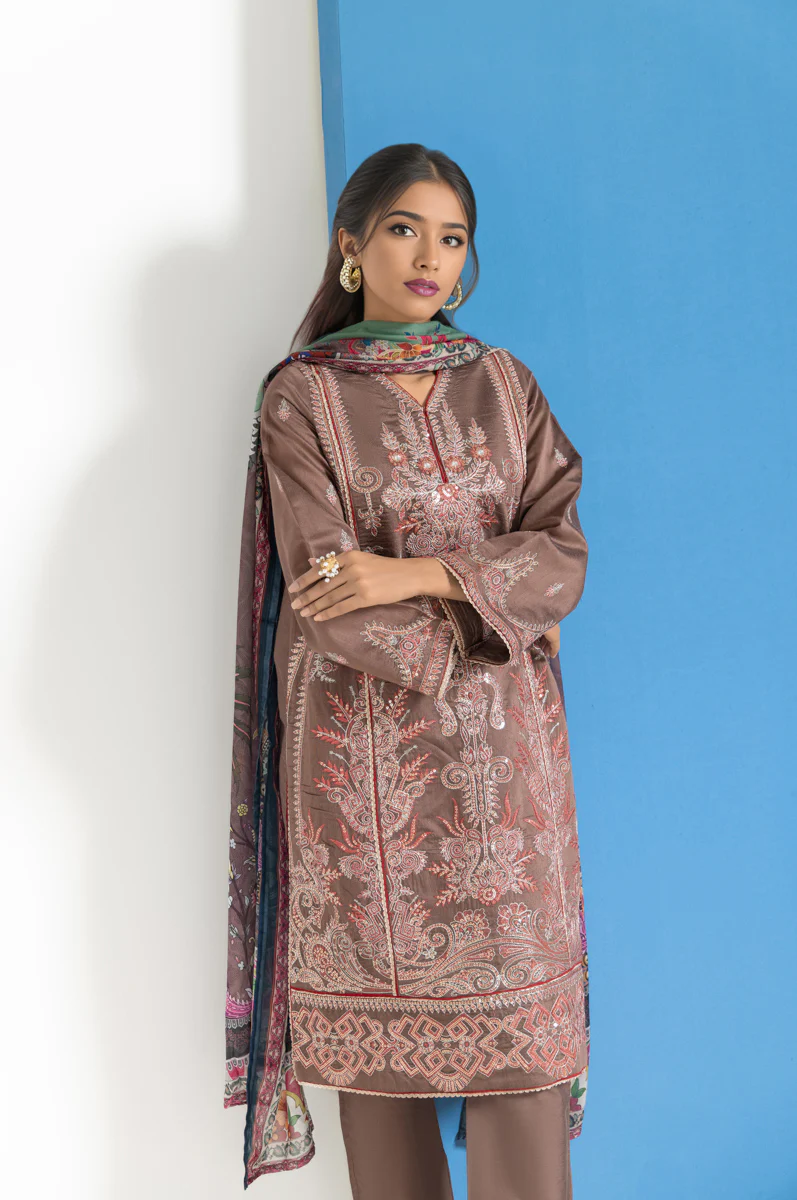 Brown-Cotton Net-3 Piece (WPS25FE3044) - Image 4