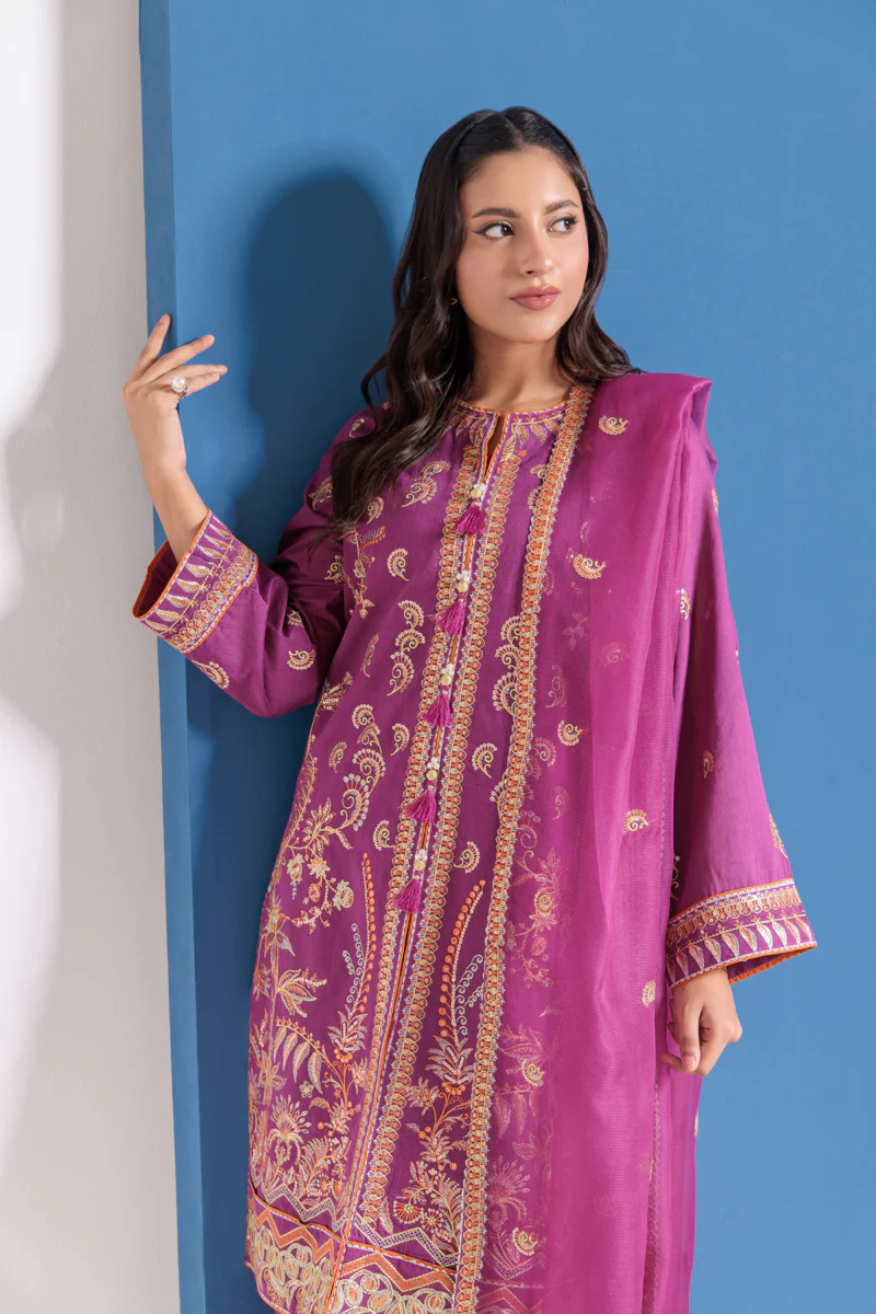 Purple-Cotton Net-3 Piece (WPS25FE3047) - Image 3