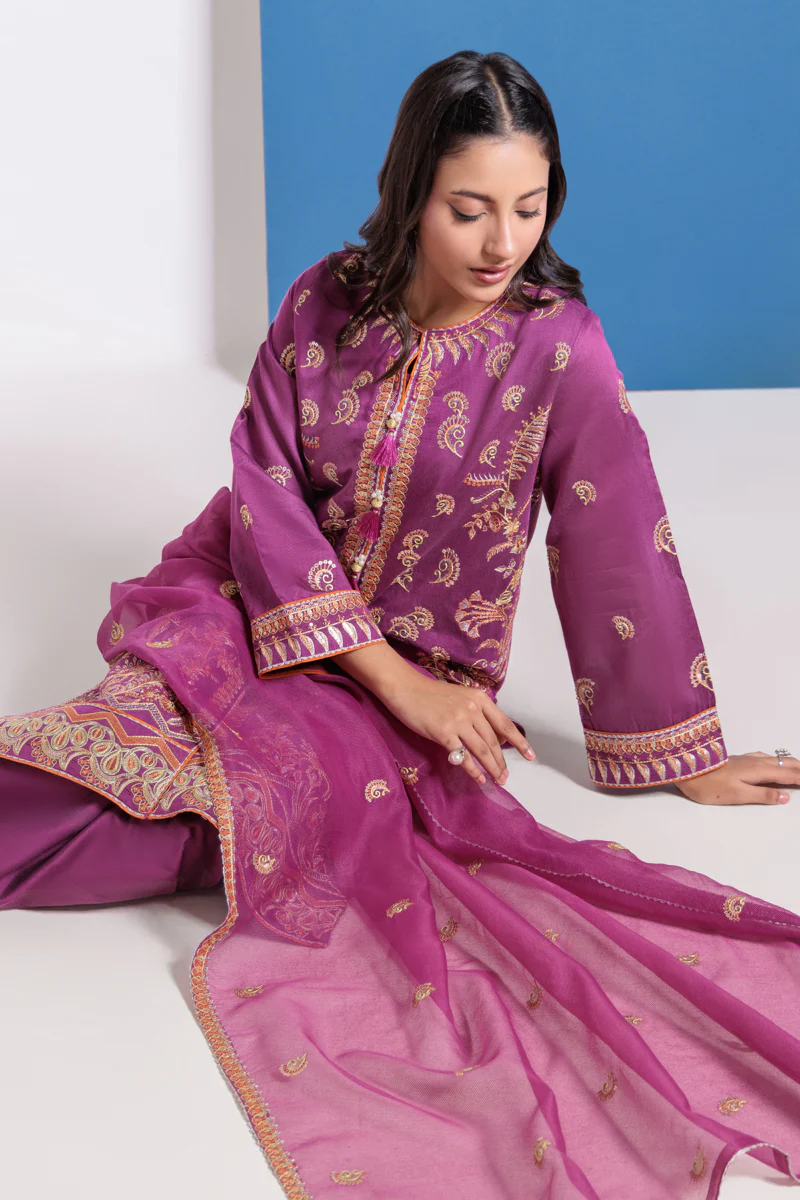 Purple-Cotton Net-3 Piece (WPS25FE3047) - Image 4