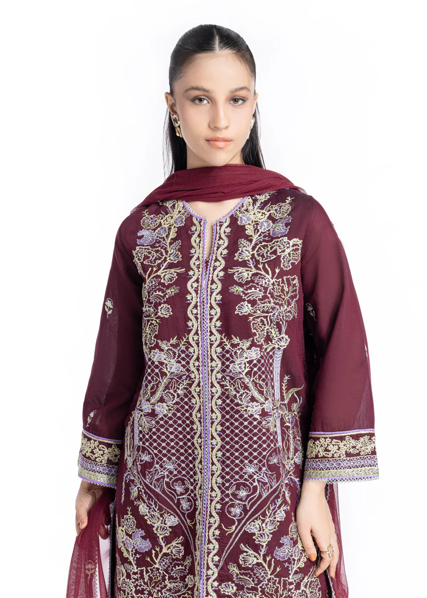 D-Maroon-Cotton Net-3 Piece-(WPS25FE3051) - Image 6