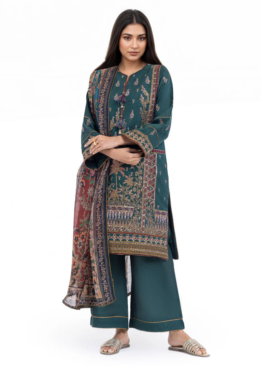 Green-Cotton-Silk-3 Piece (WPS25FE3053) - Image 10