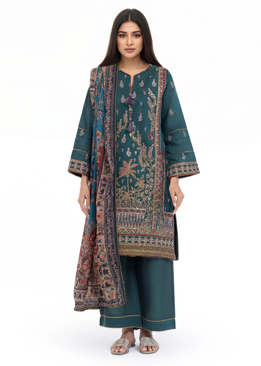 Green-Cotton-Silk-3 Piece (WPS25FE3053) - Image 5