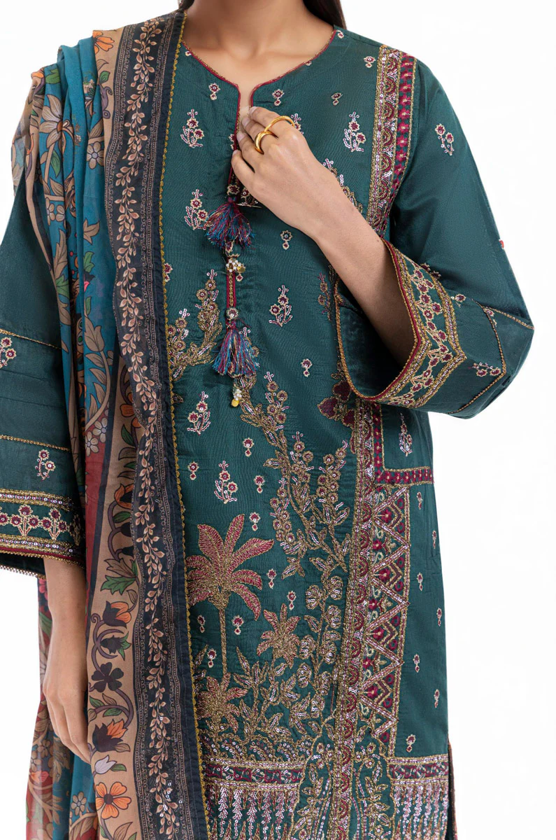 Green-Cotton-Silk-3 Piece (WPS25FE3053) - Image 8