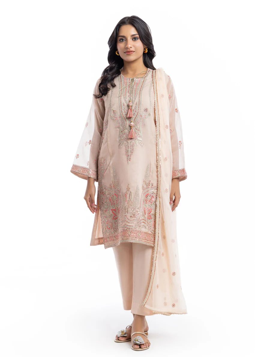 Pink-Textured Net -3 Piece (WPS25FE3059) - Image 4