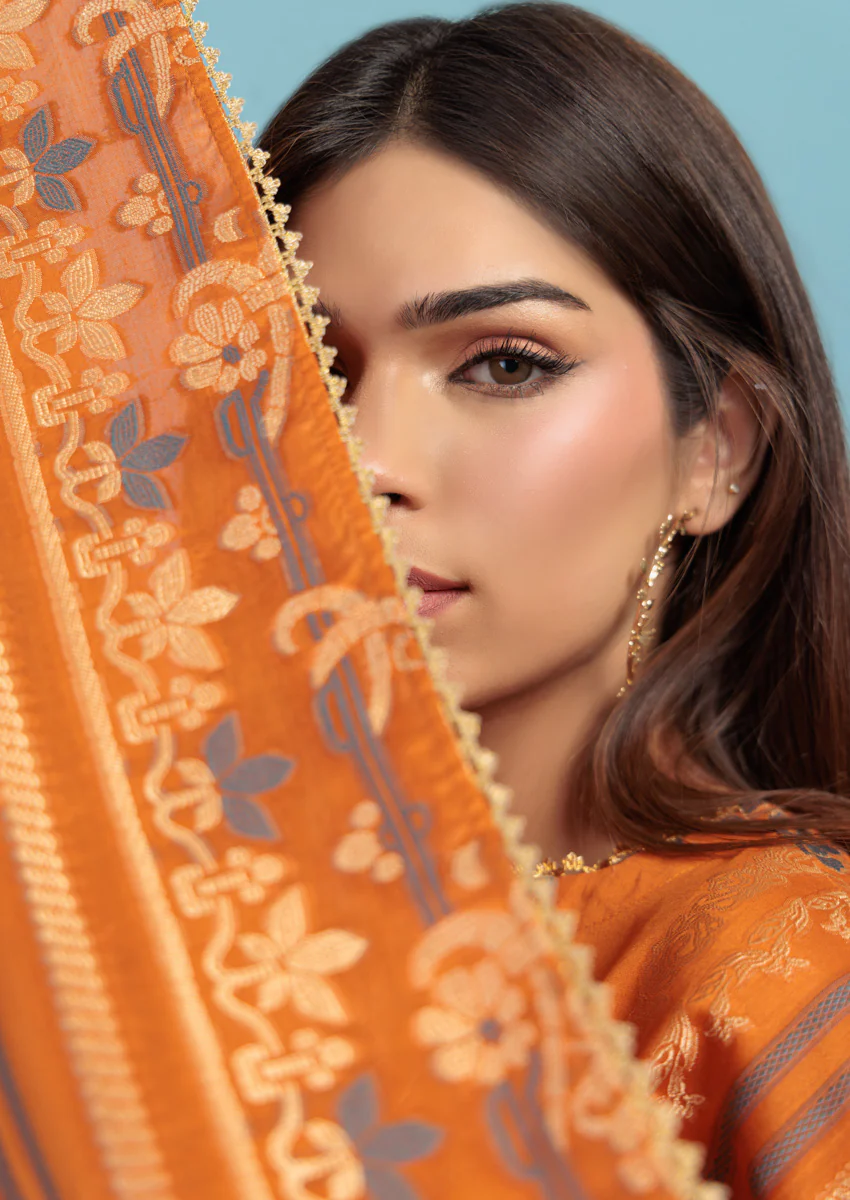 Orange-Jacquard-2 Piece (WPS25JD2003) - Image 6