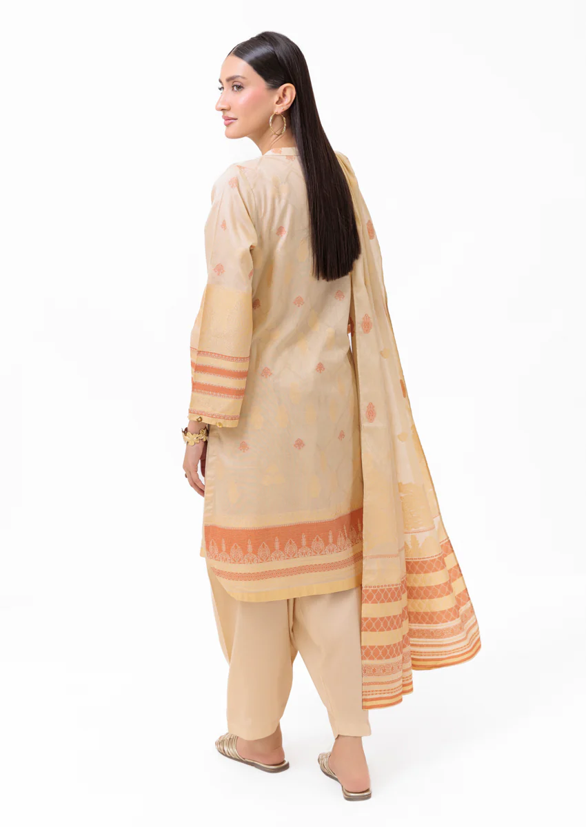 Beige-Jacquard-3 Piece (WPS25JD3002) - Image 2