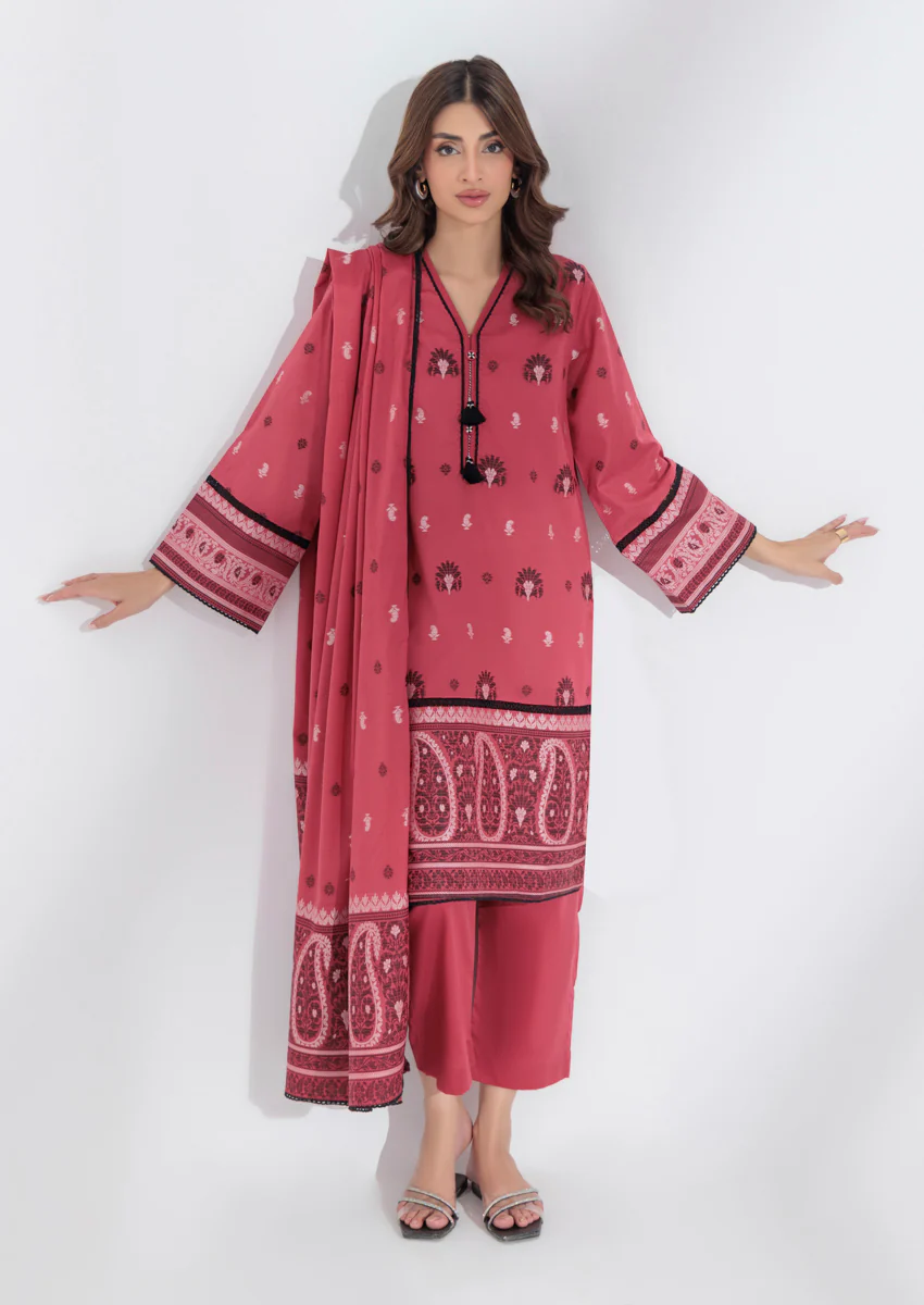 Red-Jacquard-3 Piece (WPS25JD3015) - Image 3