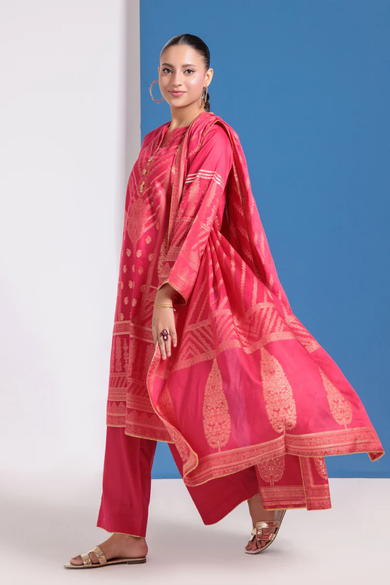 Pink-Jacquard-3 Piece (WPS25JD3045) - Image 8
