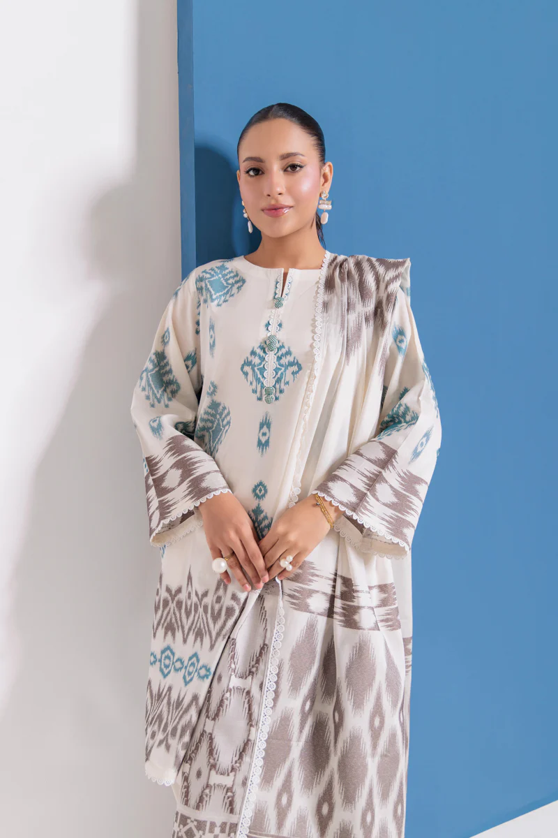 White-Jacquard-3 Piece (WPS25JD3047) - Image 3