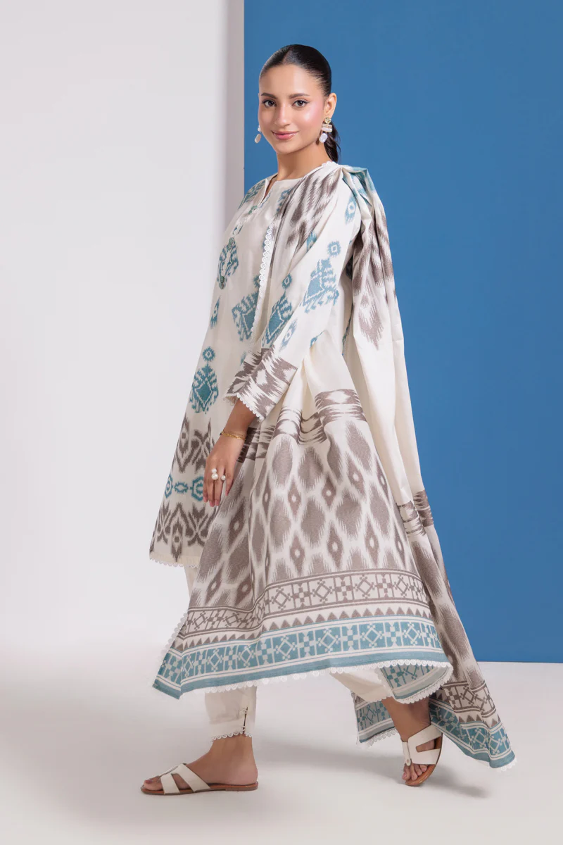 White-Jacquard-3 Piece (WPS25JD3047) - Image 4