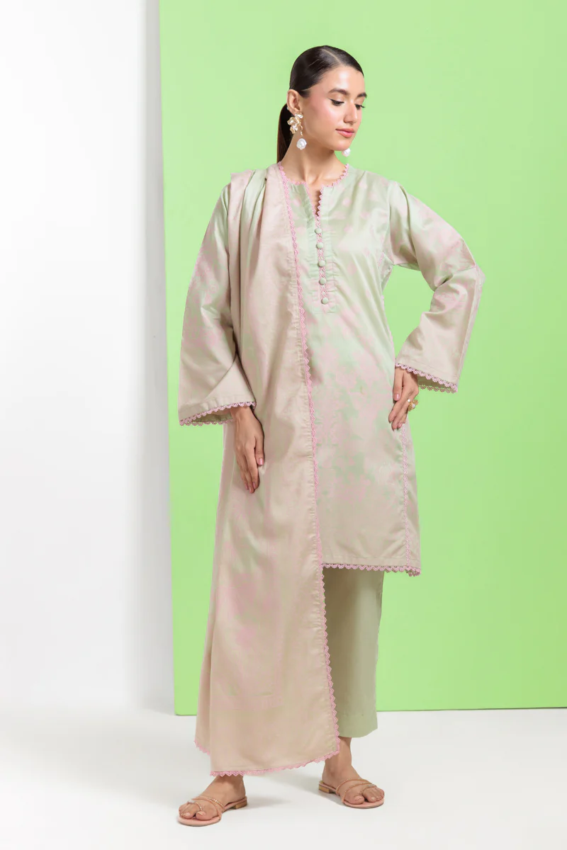 L-Green-Jacquard-3 Piece (WPS25JD3053) - Image 4
