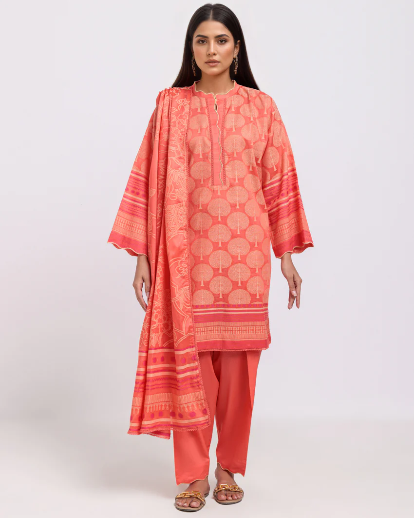 Peach-Jacquard-3 Piece (WPS25JD3060) - Image 3