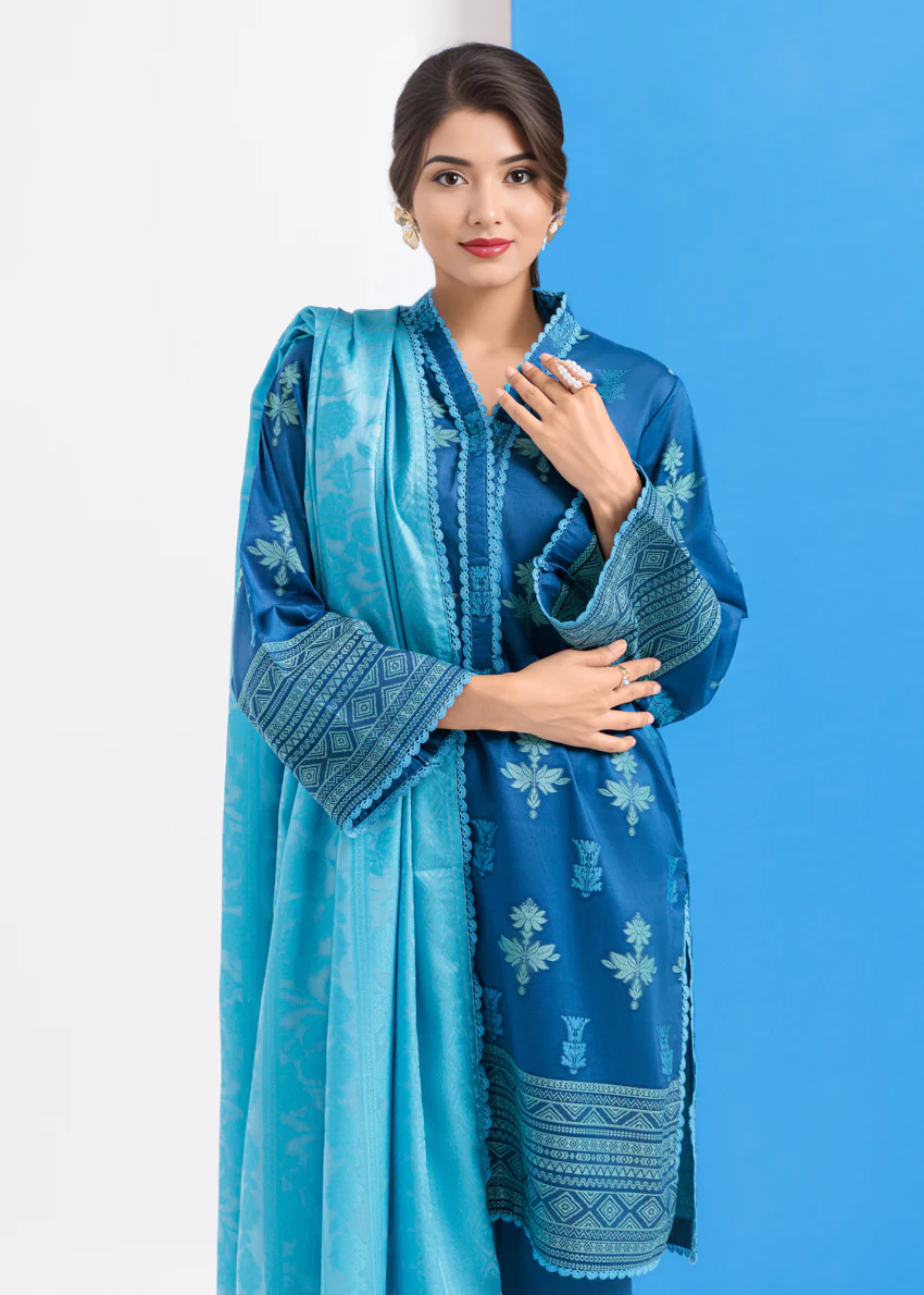 Blue-Jacquard-3 Piece (WPS25JD3061) - Image 5